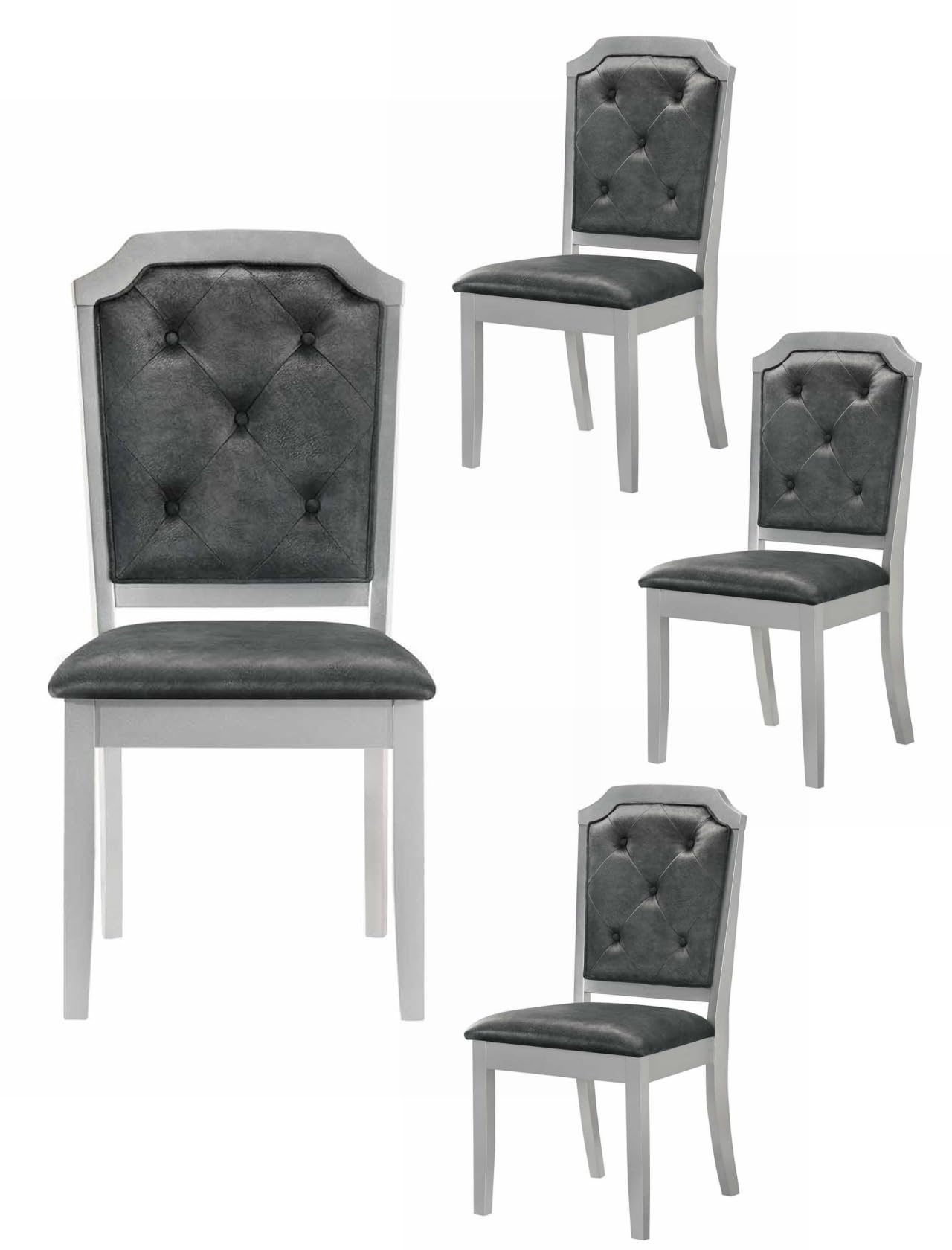 Dining Chairs Set of 4, Dining Room Chairs with Solid Wood Legs, Kitchen Chairs with Cushion (Style3, Set of 4)
