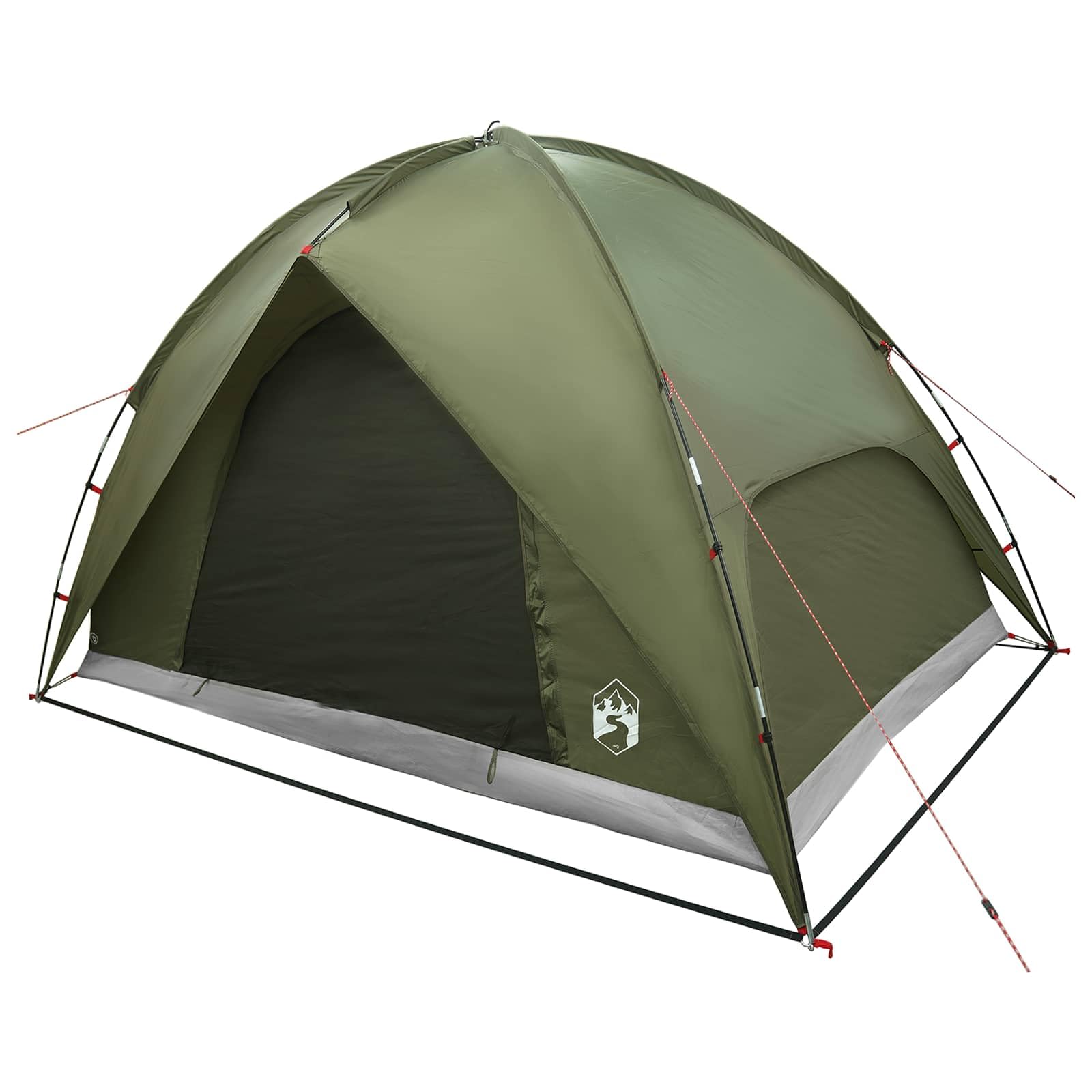 Campingzelt, Kuppel, Grau und Orange, wasserdicht