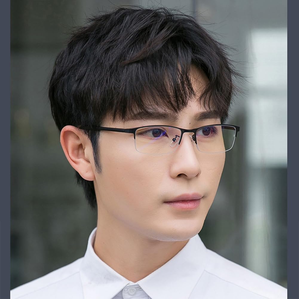 JIETIAN Herren Business Smart Zoom Anti-Blaulicht HD Lesebrille, 1.56 Asphärische Harzlinse Leser,Schwarz,+2.5