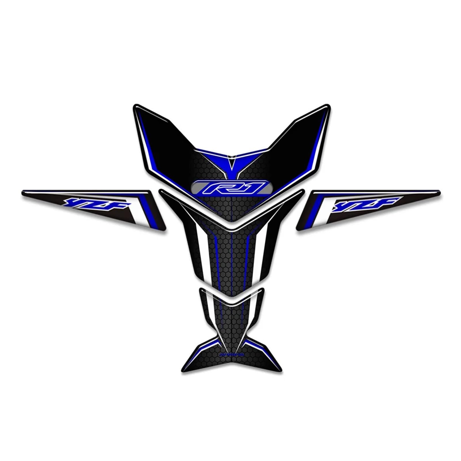 Decoration for Yamaha YZF-R3 YZFR3 YZF R3 Fuel Tank Pad Side Knee Fairing Fender Stickers Protector(Blue)