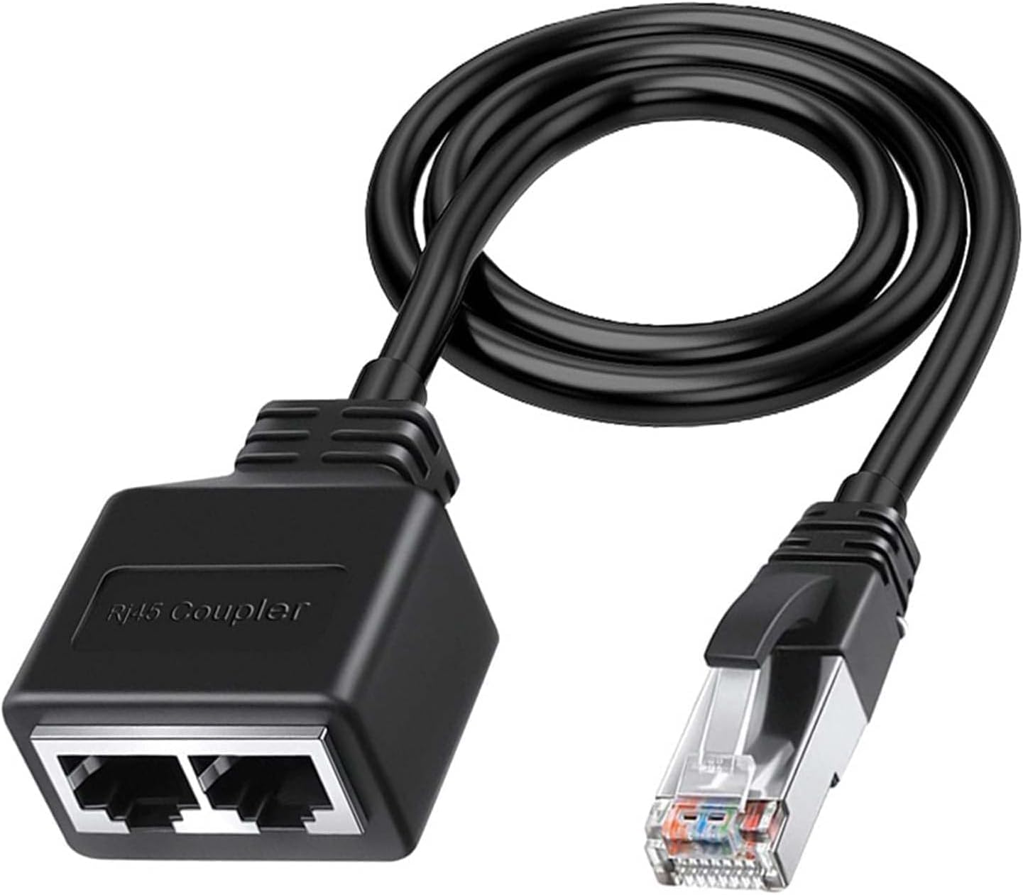 Xspring Ethernet Dağıtıcı, RJ45 Ağ Bağdaştırıcı İnternet Port Uzatıcı, 1 Erkek 2 Dişi Bağlantı, LAN Ağ Genişletme Cat5/Cat5e/Cat6/Cat7 İle Uyumlu