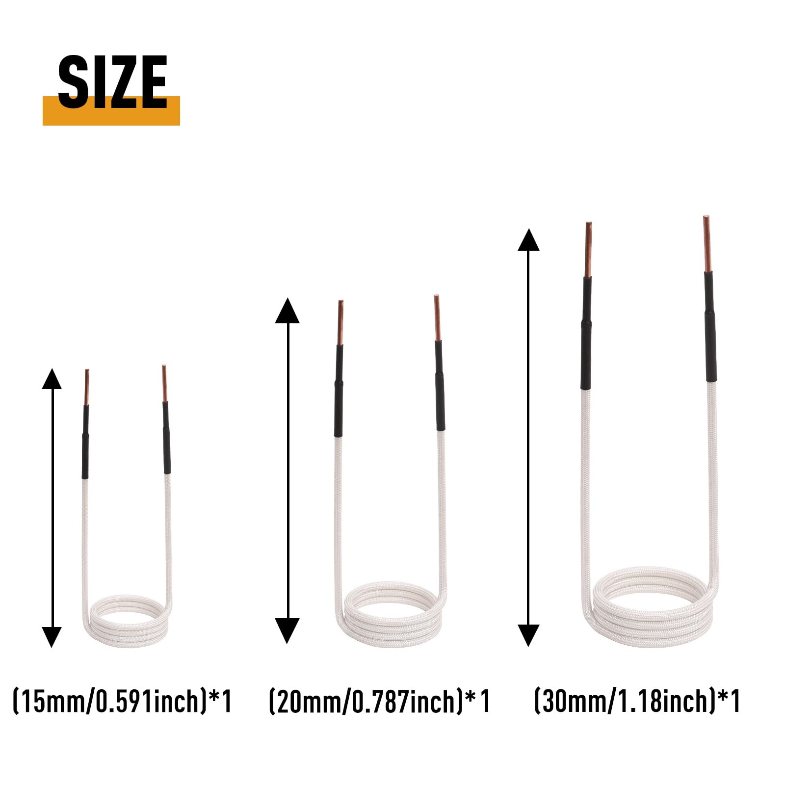 Induction Heater Coil Kit,3PCS White