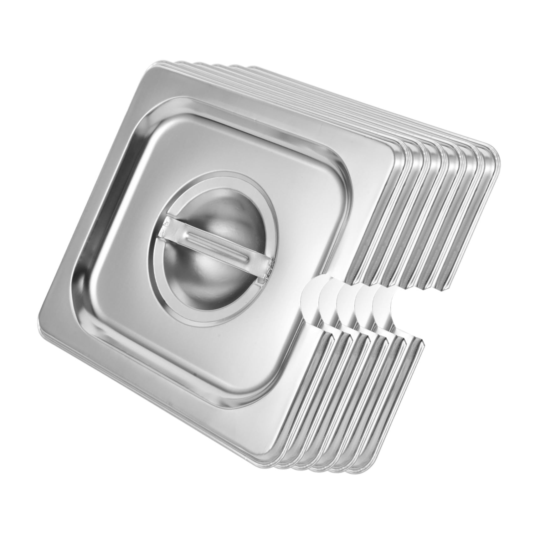LIFKOME 6 pezzi Coperchi per Pentole in Acciaio Inox Resistente con Maniglia Coperchio per Cucina Professionale e Ristorazione Design Elegante e Durevole per Cottura e Servizio Alimenti