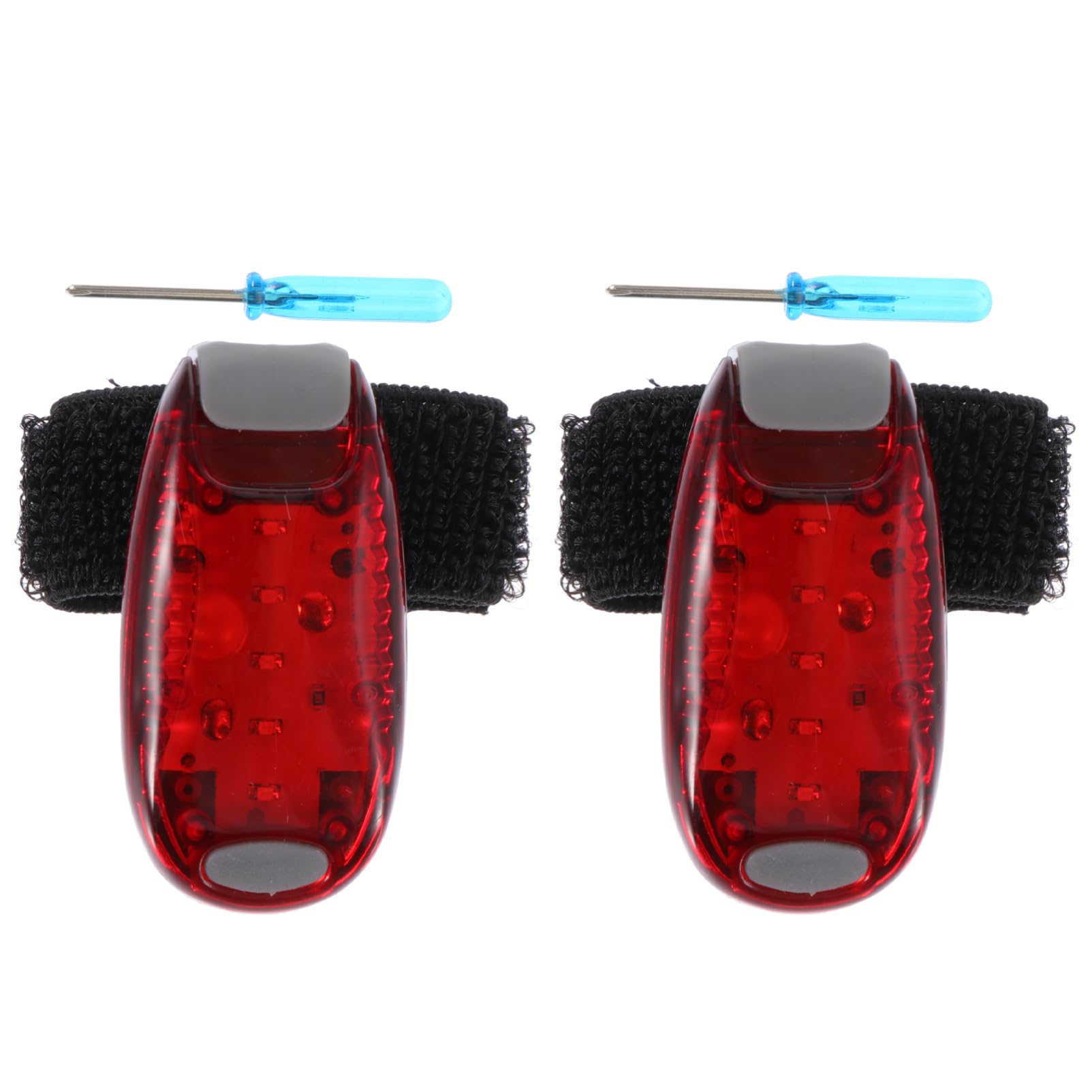 ibasenice 2sets Warning Light Night Running Headlamp Outdoor Clip Light Abs Material Durable Waterproof for All Activities 2pcs*2