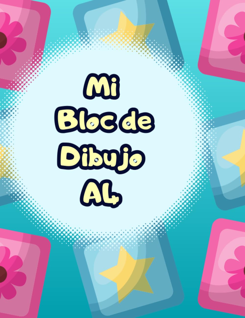 Mi Bloc de Dibujo A4: Cuaderno Liso sin Anillas Tamaño A4 con Márgenes