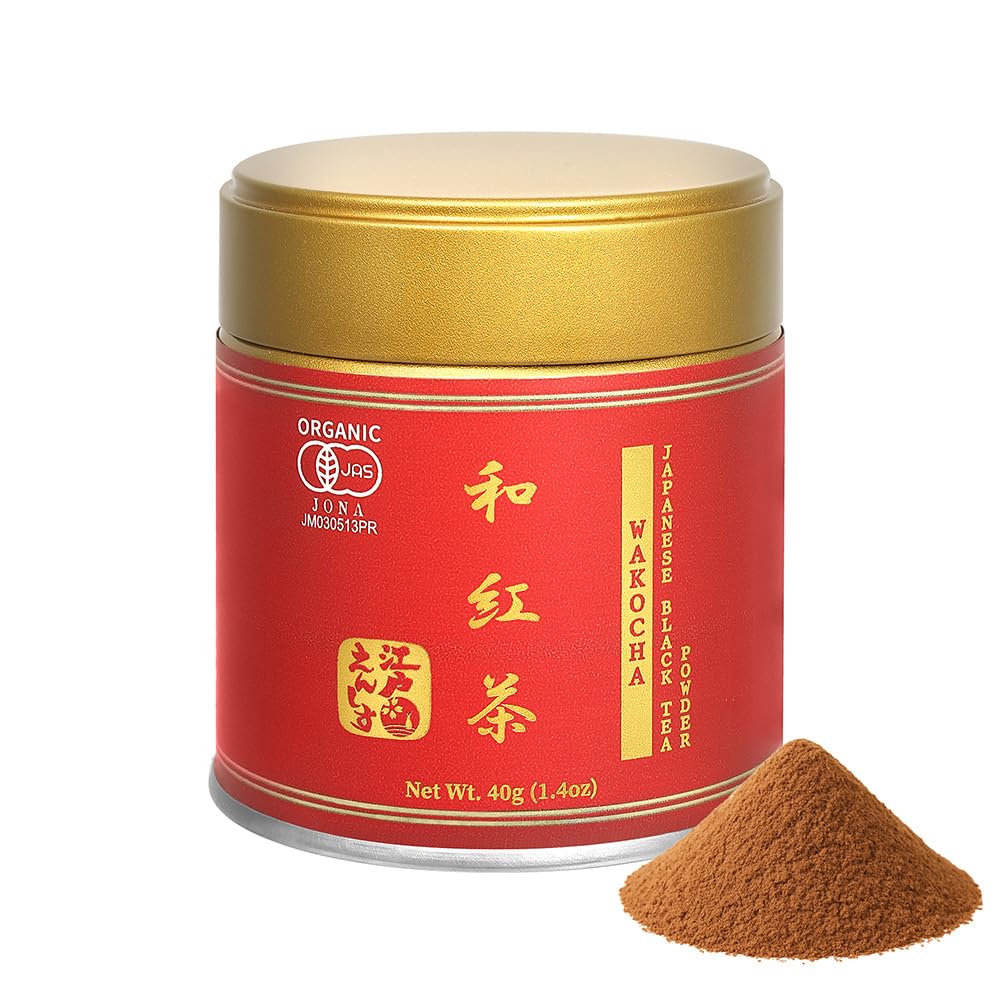 YEDOENSIS KYOTO Wakocha - Organic Japanese Black Tea Powder (1.4 oz) Wakocha 1.4 Ounce
