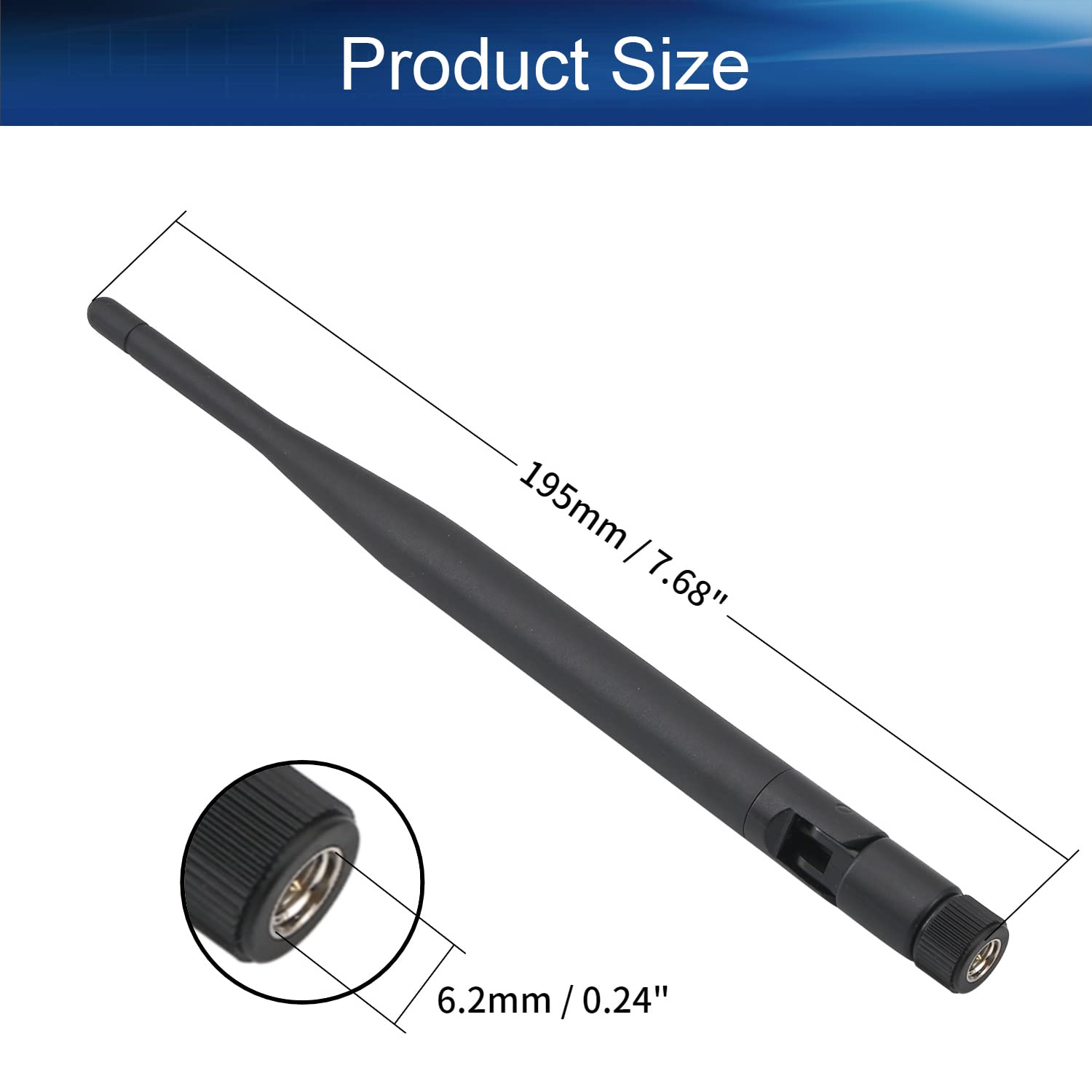 Othmro GSM Antenna 700-2700Mhz 6DB 195mm 4G LTE,SMA Female Pin GSM Antenna for WiFi Router Booster 1PCS