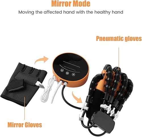 Miniatura 5 de Rehabilitation Robot Gloves, Hemiplegia Finger Rehabilitation Training Equipment, Stroke Hand Splint, for Hand Function Recovery Mano izquierda