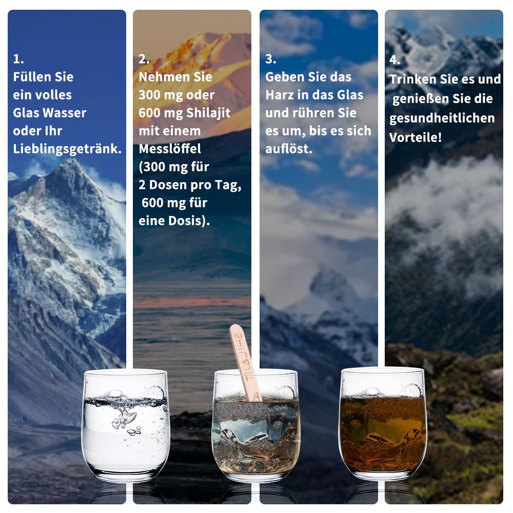 Himalaya Shilajit Originale - Resina di Shilajit biologica dell'Himalaya, ricca di oltre 85 oligoelementi e acido fulvico per concentrazione, energia e immunità, 50 grammi.