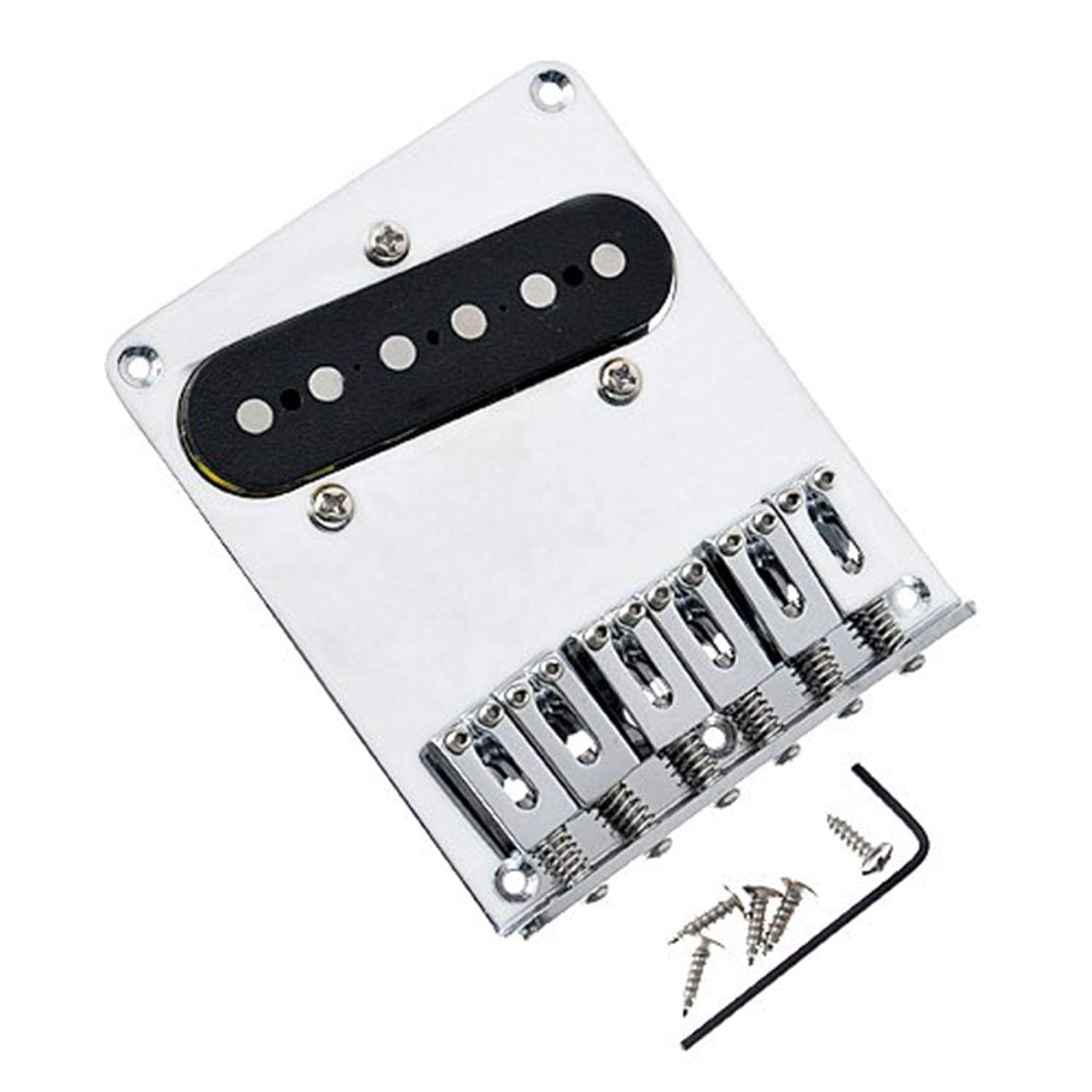 Guitar Parts 1pkg 6 Saddle Guitar Bridge Pickup with Screws