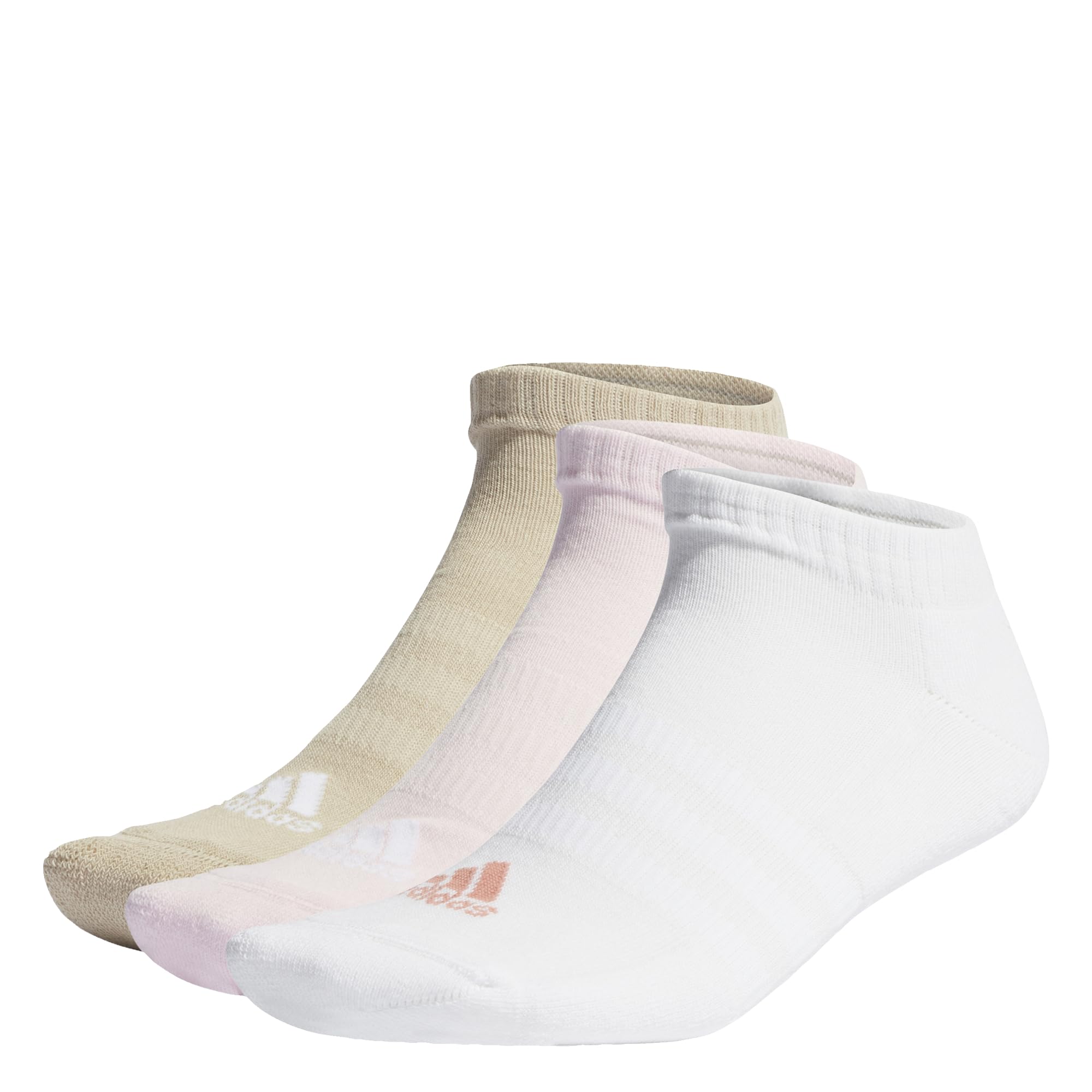 adidas Unisex Kids Cushioned Low-Cut Socks 3 Pairs, Clear Pink/White/Wonder Beige, 7-8 Years