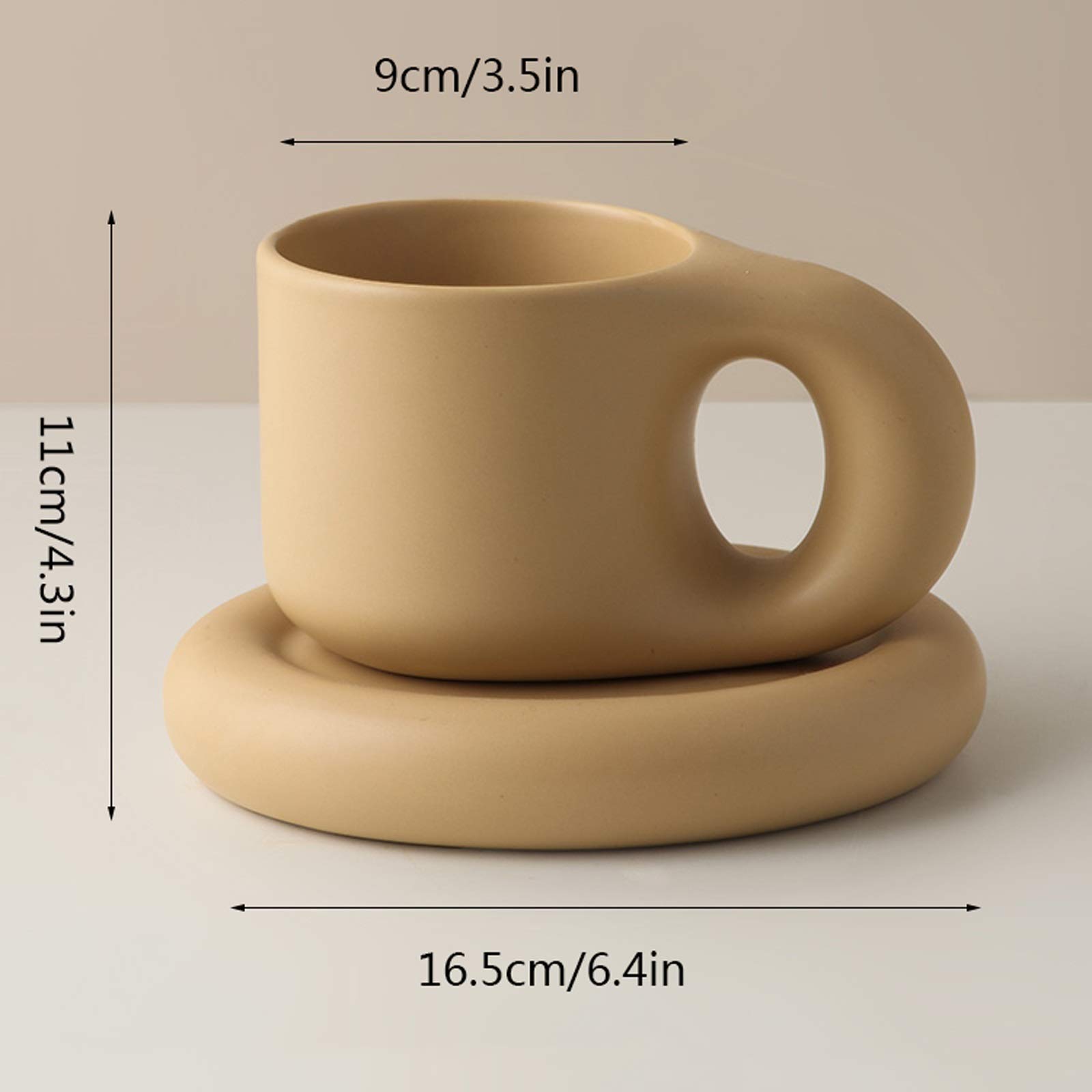 Tazza da caffè Tazza da caffè in Ceramica Semplice Tazza da Ragazza Carina Popolare novità Creativa, Tazza da Ufficio di Grande capacità, Tazza da tè per caffè