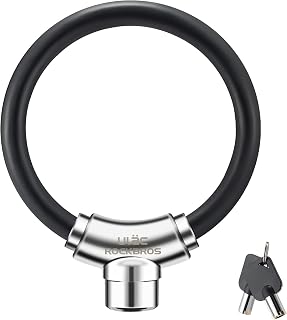 ROCKBROS Bike Cable Lock Portable Bicycle Lock Anti Theft Cable Lock for Bicycle Security Cycling Cable Lock with 2 Keys Road Mountain Bike Lock