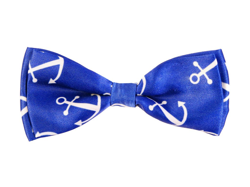 Blue Anchors Design Bow Tie for Men Bowtie-image-12