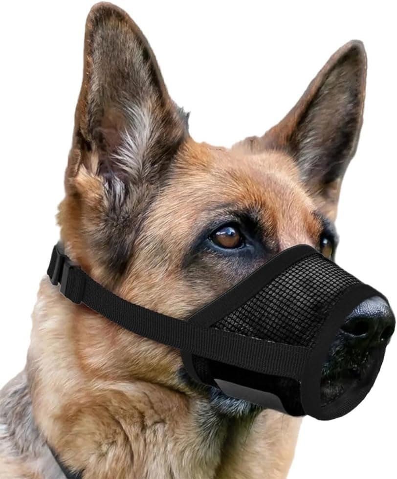 FDEETY Muselière pour Chiens Maille Douce Respirante Reglable Anti...