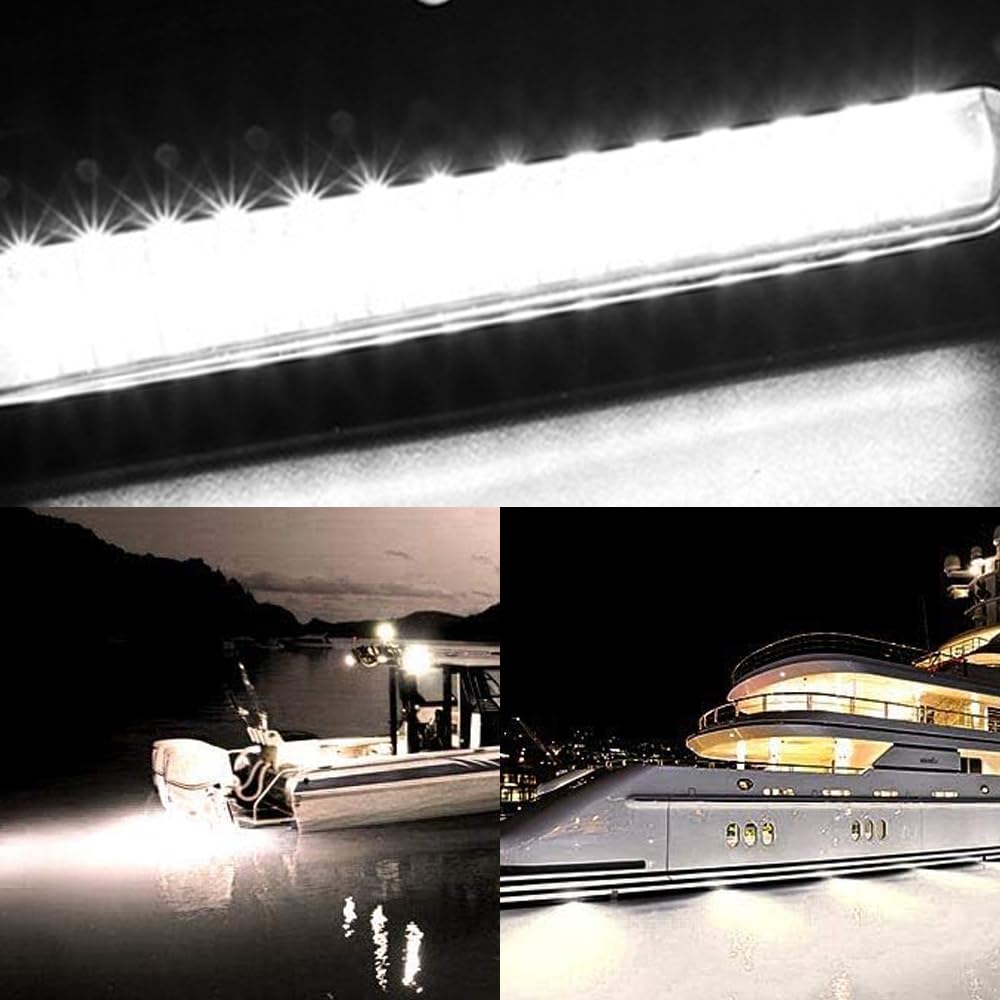 MACHSWON Oświetlenie LED do łodzi, do łodzi morskich, do pawęży rufowej, kotwicy, na pokład, oświetlenie do pontonu, łodzi wędkarskiej, kajaka, żaglówki, lampy kotwiczne, białe światło