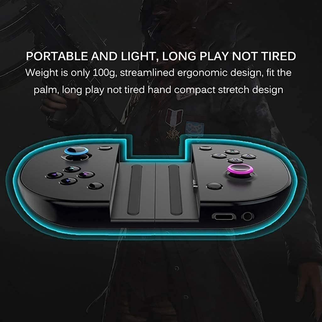 ARTSZY Bezprzewodowy kontroler gier, gamepad komputerowy kontroler gier, teleskopowy kontroler gier z joystickiem do gier, do prostej obsługi gier, pozwala doświadczyć wszelkiego rodzaju zabawy z grą