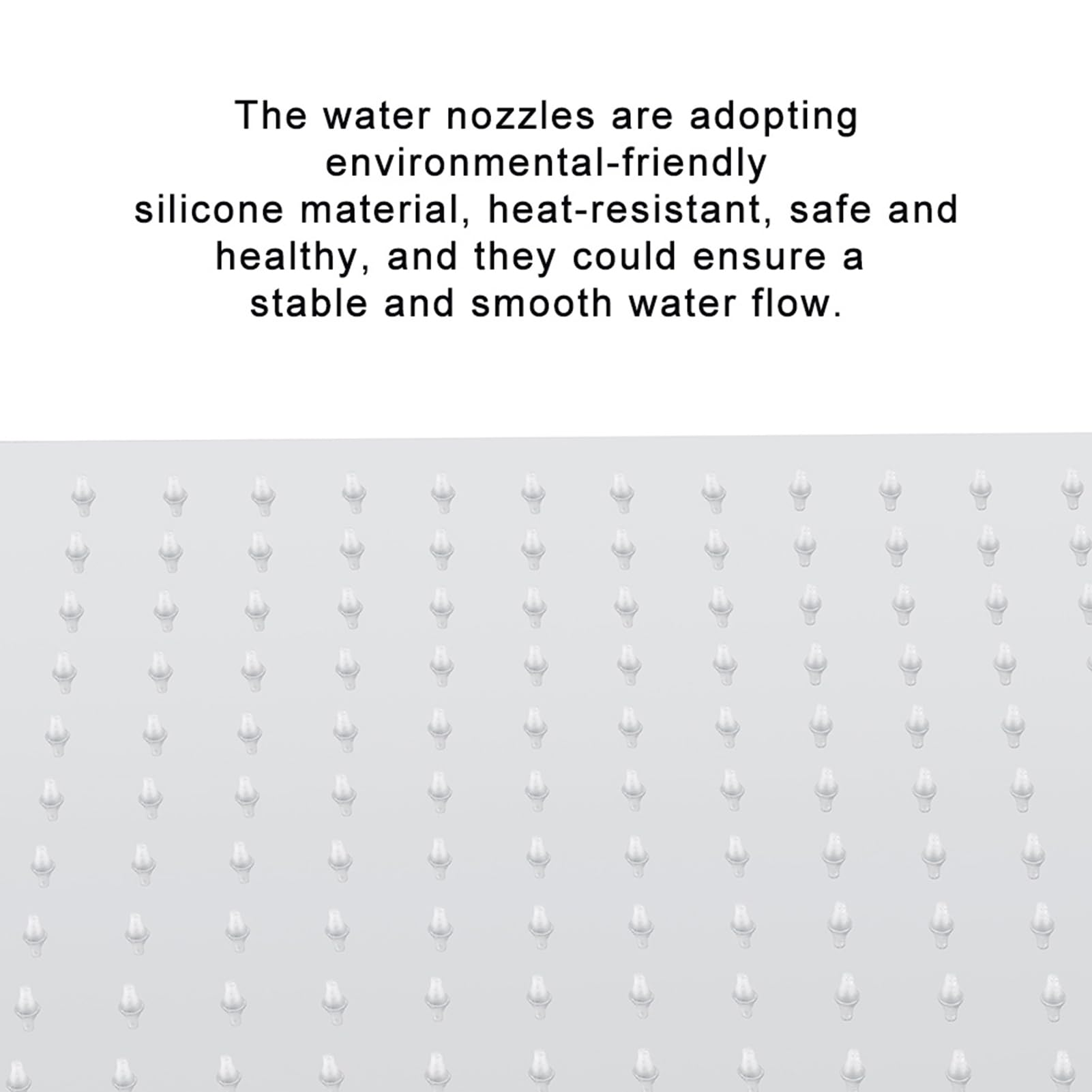 Fafeicy Cabezal de Ducha de Lluvia Cuadrada de 20 Pulgadas, Rociador de Ducha de Acero Inoxidable con Boquillas de Silicona, Moderno Accesorio de Baño de Gran Lluvia para el