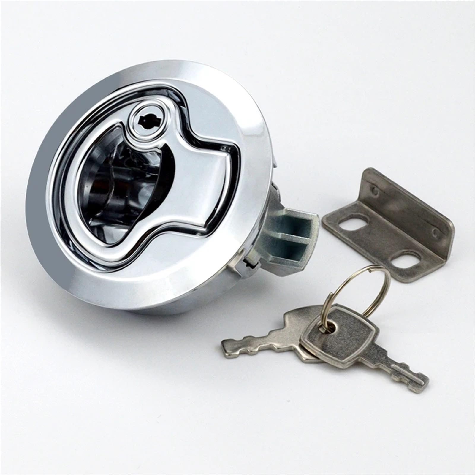 Serrure de panneau 45 mm avec loquet à tirer et bouton de verrouillage pour coffre