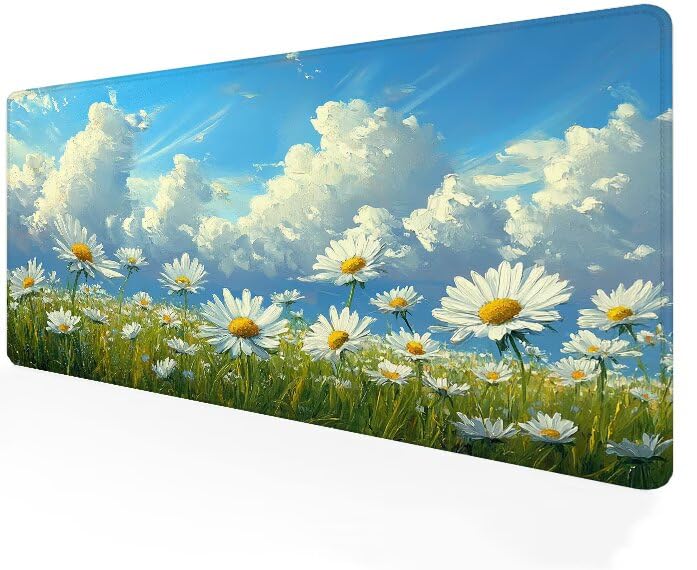 Tapis souris XXL 1000x500mm Nuage G1-559 blanc lavable pour PC