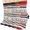 YSense Snug 5 Pares Calcetines Térmicos Mujer, Calcetines de Lana Cálidos para Mujer, Calcetines de Lana para Mujer, Multicolor
