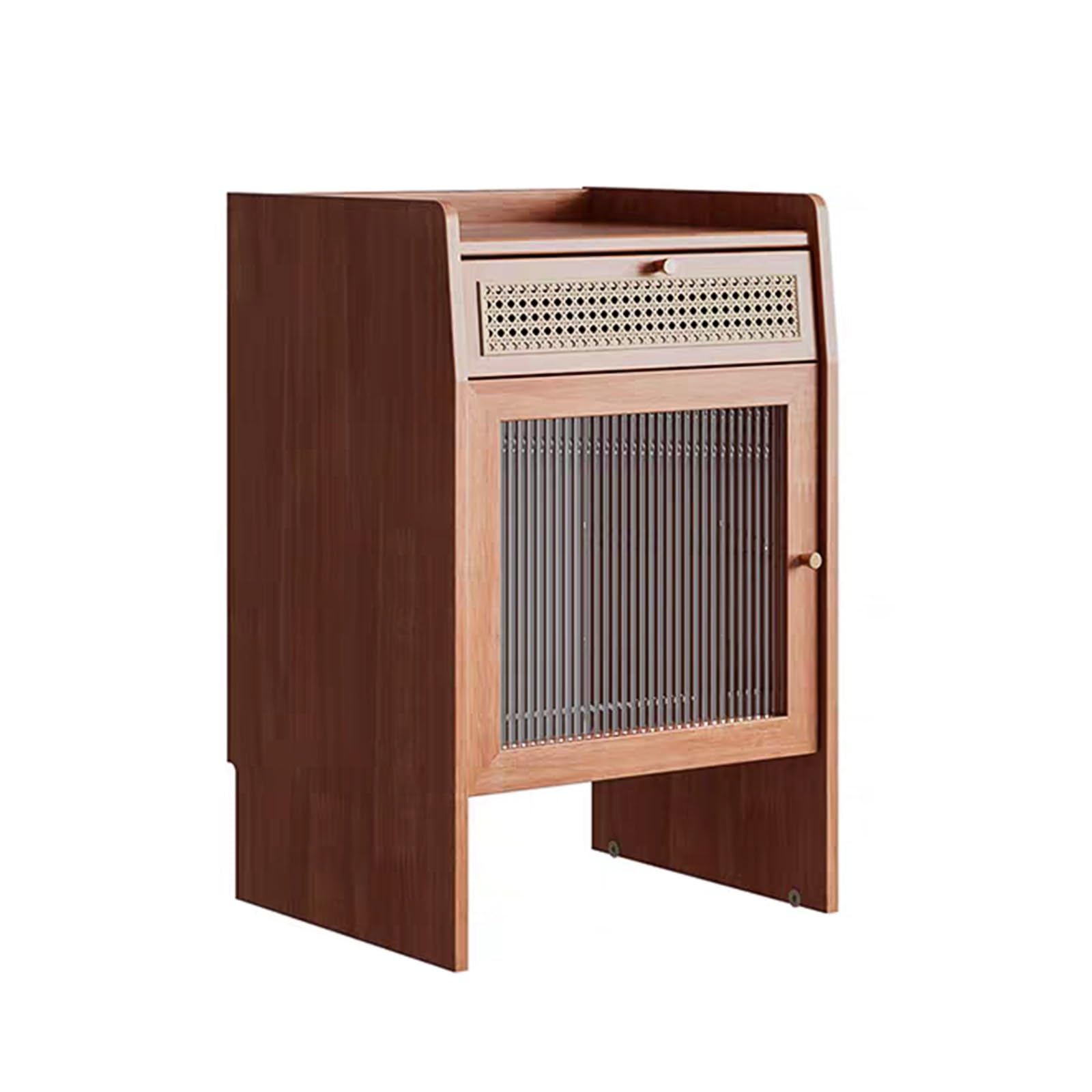 Robot Vacuum Hidden Storage Cabinet with Drawer,Wood Bathroom Cabinet