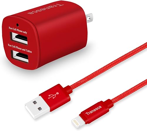 Miniatura 6 de Tranesca Cargador de pared USB dual y cable de carga de 6 pies (oro rosa)