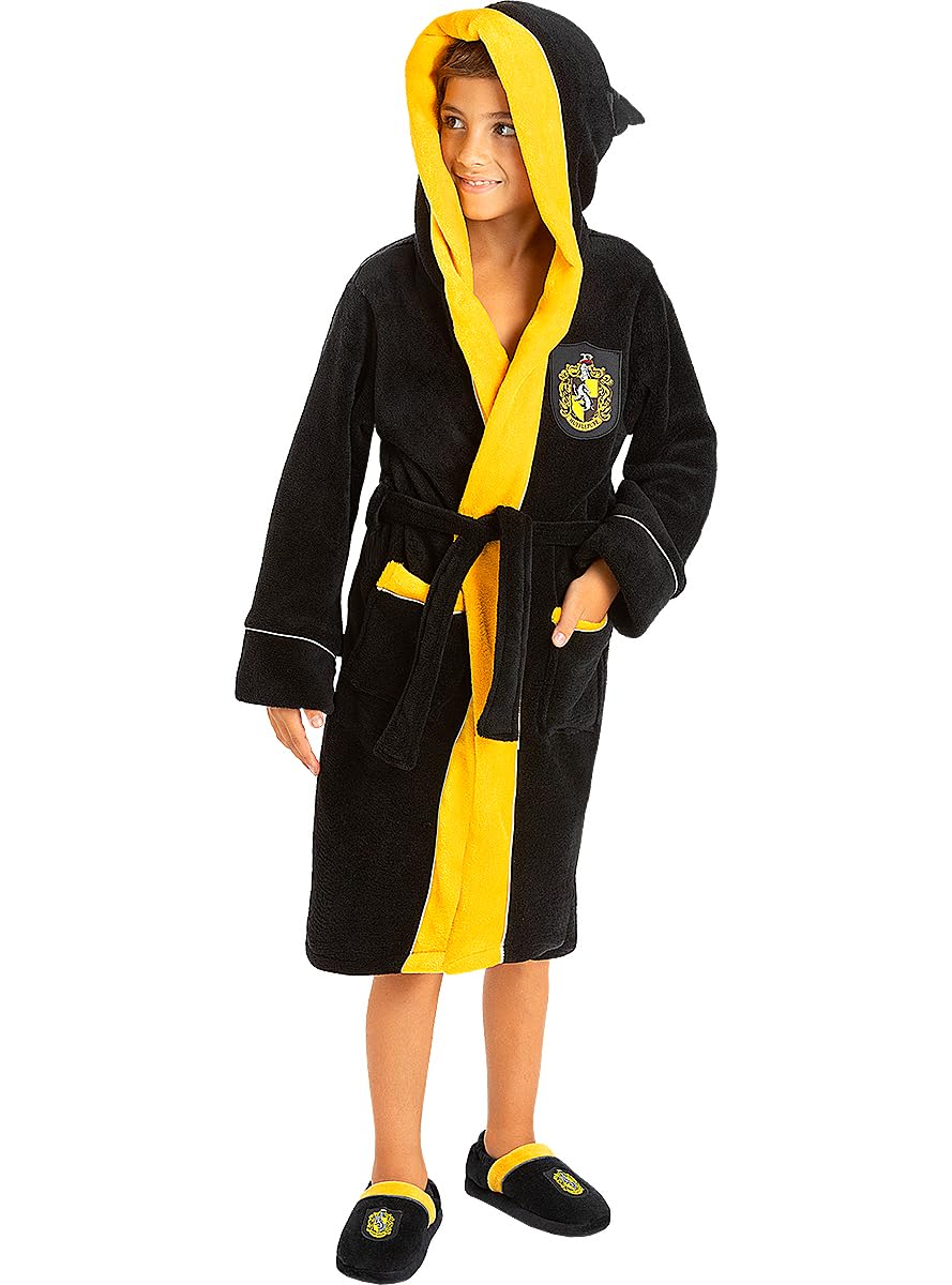 Funidelia Bata de Hufflepuff Harry Potter para niño y niña Talla 7-9 años Amarillo