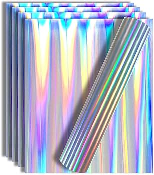 Amazon.com: Tvinyl Warehouse Holographic Rainbow Silver Foil