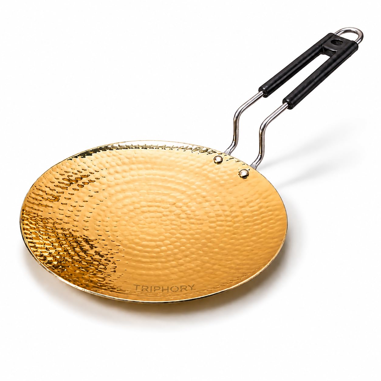 Trove Brass Roti Tawa 10 inch (25.4 cm) Teflon-Free, Non-Toxic Roti Tawa with PVC Handle | Pure Pital Brass Flat Pan for Roti, Chapati, Paratha & Healthy Cooking-image-28
