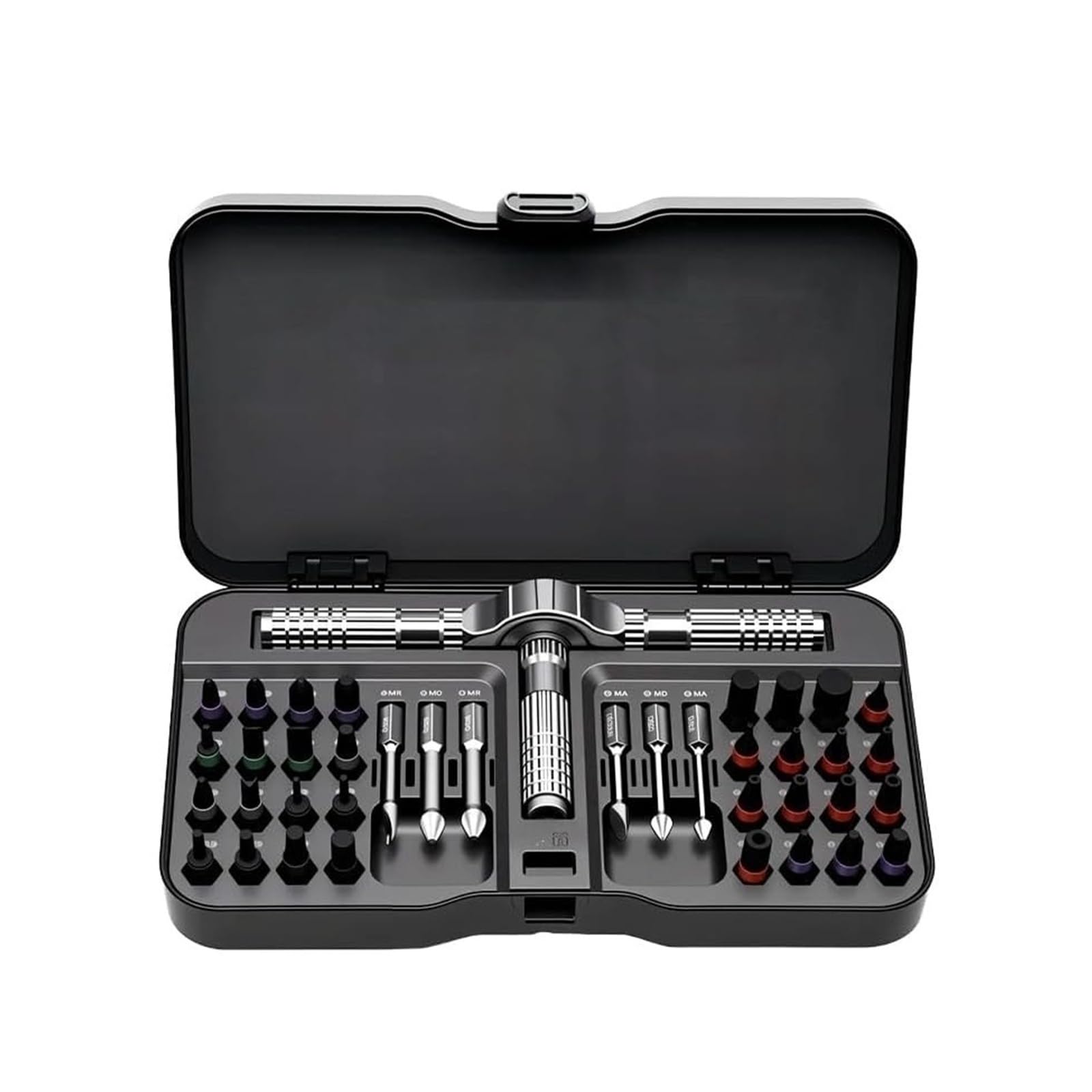 Magnetic Ratchet Screwdriver Set 40-in-1 DIY Tool Kit with Detachable T-Handle Interchangeable Bits Multipurpose Precision Repair Tool for Computer Furniture Electronics Bicycle Home Assembly