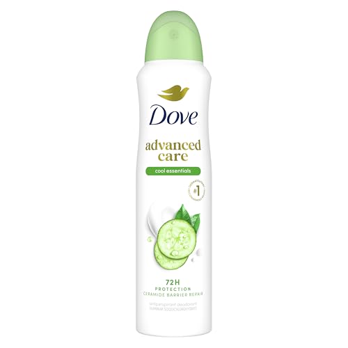 Image of Dove Advanced Care Antiperspirant Deodorant Dry Spray Cool Essentials for helping your skin barrier repair after shaving With Pro Ceramide Technology 3.8 fl oz