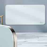 NETTA Electric Panel Heater 1000W - Slimline Glass Heater, Wall Mounted  Electric Heater or Free Standing - With Thermostat, 2 Heat Settings, Eco  Friendly Mode – White : Amazon.co.uk: Home u0026 Kitchen