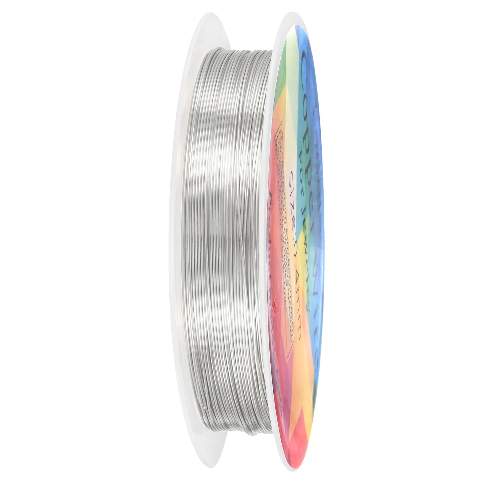 M METERXITY 0.4 mm/26 Gauge Copper Wire for Jewelry Making, 30.2FT Copper Beading Craft Wire for Jewelry/Weaving/DIY Crafting/Planting, Color-Retaining [9.2M, Bright Silver]