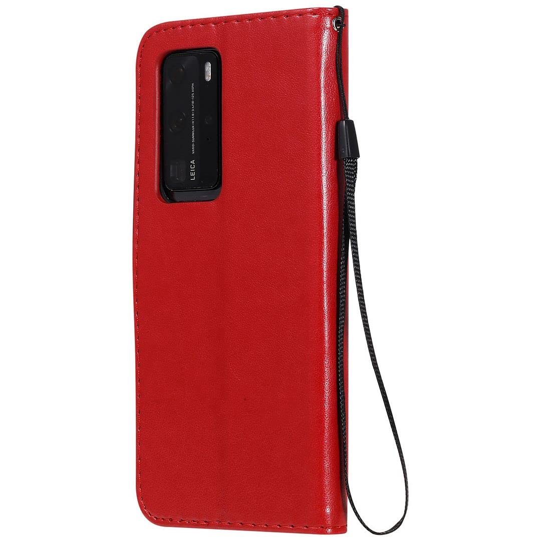 Saturcase, custodia per Huawei P40 Lite E/Y7P, in pelle sintetica di