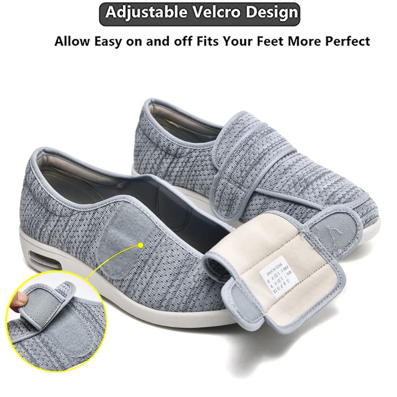 youyun Women's Diabetic Shoes for Women Wide Width Elderly Shoes with Adjustable Closure Breathable Lightweight Swollen Feet Walking Edema Sneakers4