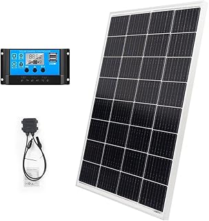 PORIYA 12V 350W Monocrystalline Solar Panel for Home, Caravan, and Camping โ Complete with 20A Charge Controller for Ultim...