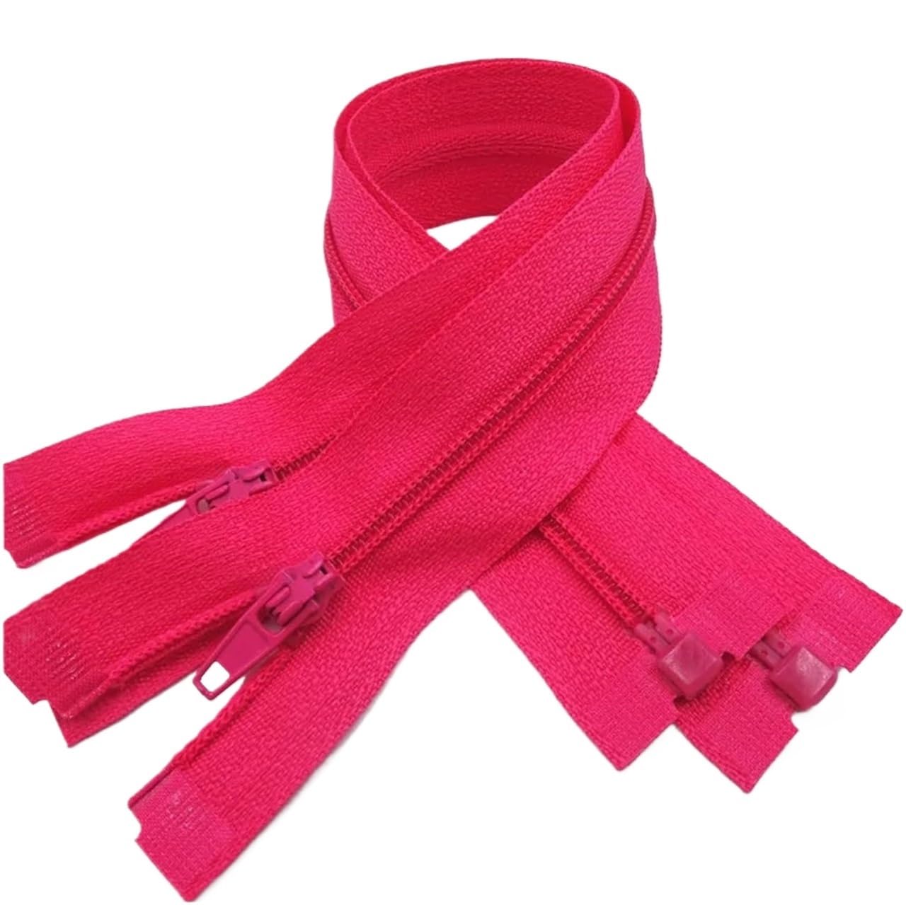 zamki do szycia, 5 szt. zamków błyskawicznych z otwartym końcem 20-60 cm, odpowiednich do procesu szycia odzieży(Pink,20CM)