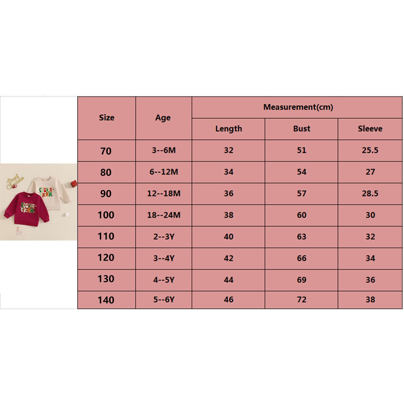 Pull de Noël pour bébé garçon et fille en pain d'épice avec imprimé cousin, sweat-shirt à manches longues, pull pour enfants, tenue de Noël