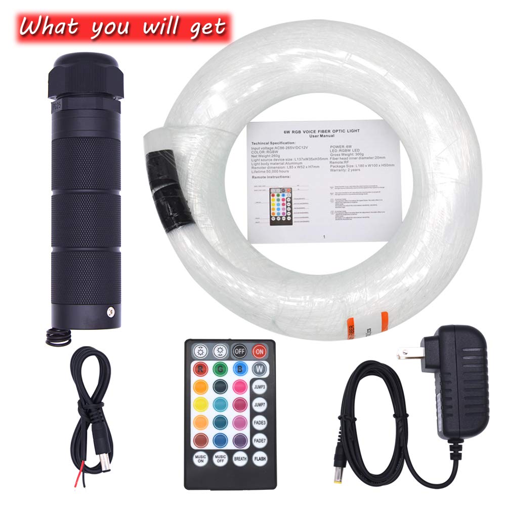 AMKI 16W Fiber Optic Lights,Starlight Headliner Light Kit APP/Remote - View #7