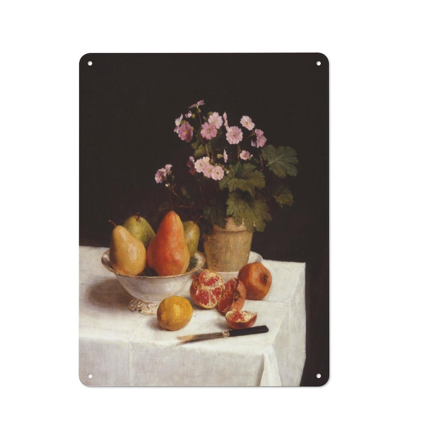 Junmoney Still Life Retro-Style Tin Sign 40X30cm For Dining Room Or Kitchen, For Kitchen Wall Decor Lovers