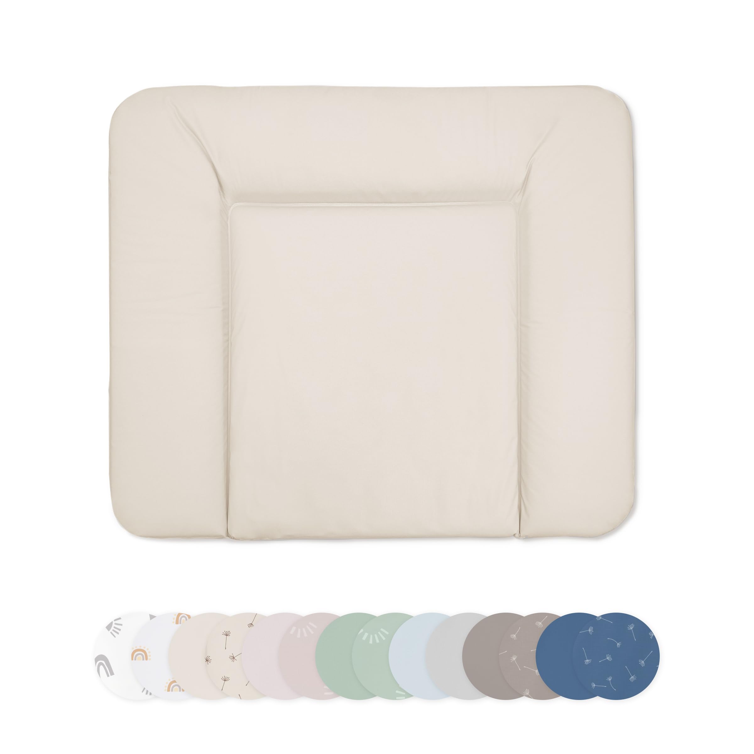 Ehrenkind® Abwaschbare Wickelauflage - Hygienisch, Sicher und Vielseitig in Beige | Wickelauflage 72x85 | Wickelunterlage | Wickeltischauflage abwaschbar