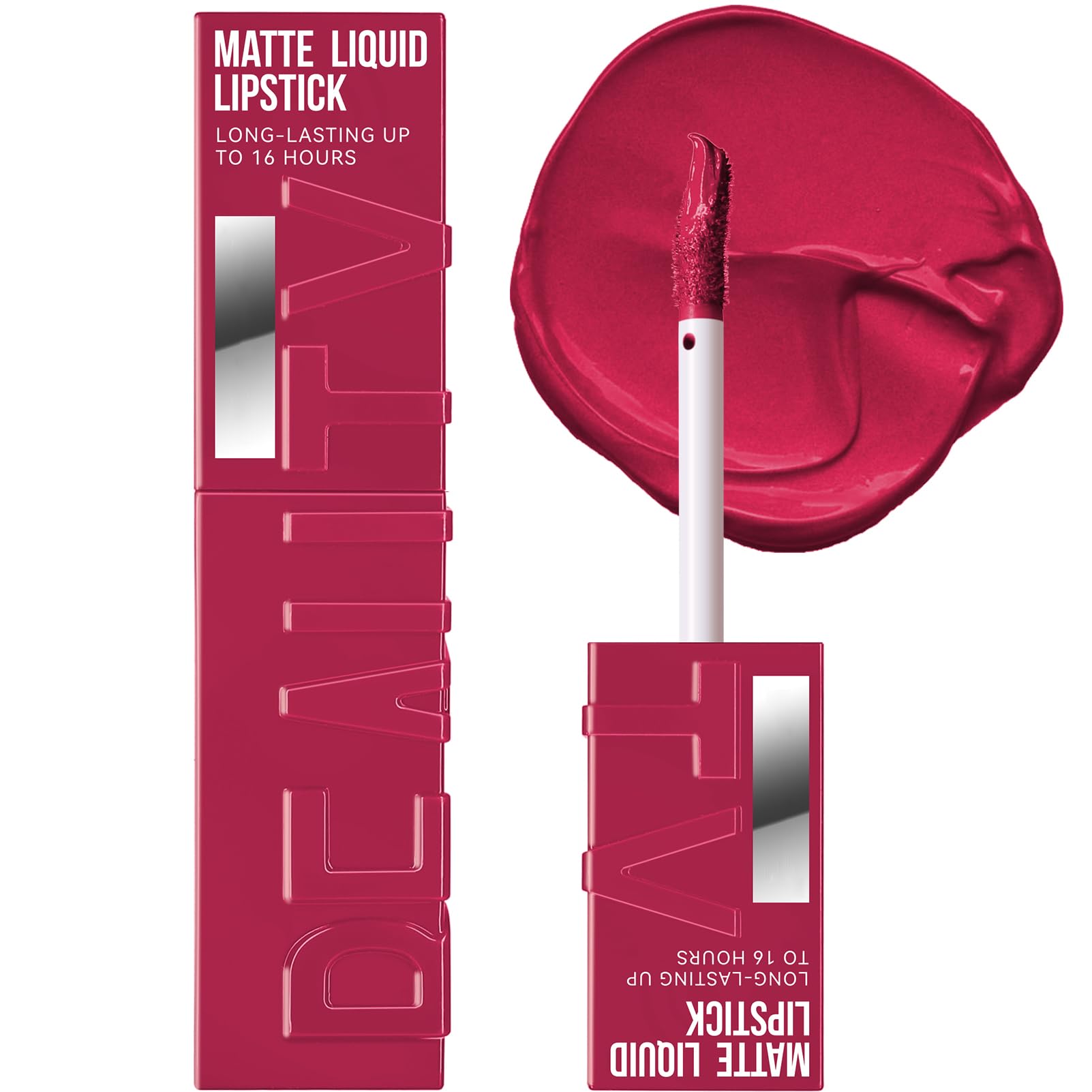 Rosarden Hot Pink Lipstick Stain, Rose Lipstick, Bright Pink Lipstick Matte Long Lasting, Matte Liquid Lipstick for Women, Smooth Cream Lipstick, All Day Lipstick Waterproof and Smudge Proof