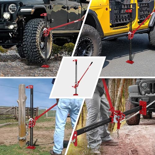 48\" Farm Jack with 7000 lbs Capacity, Heavy-Duty High Lift Jack for Off-Road, Tractor, Truck, and SUV Lifting