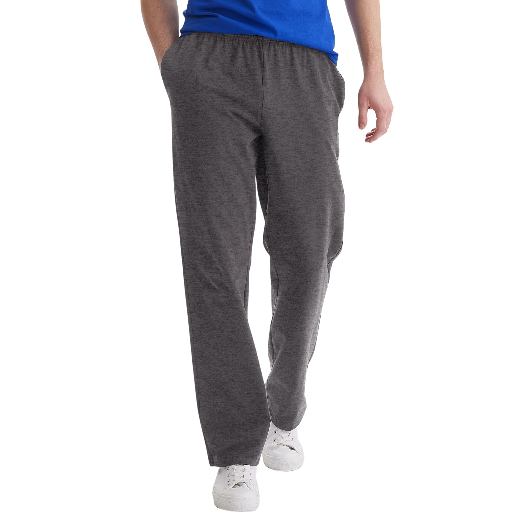 Hanes mens Essentials Men’s Sweatpants, Men’s Cotton Jersey Pants With Pockets, 33” Pants (pack of 1)