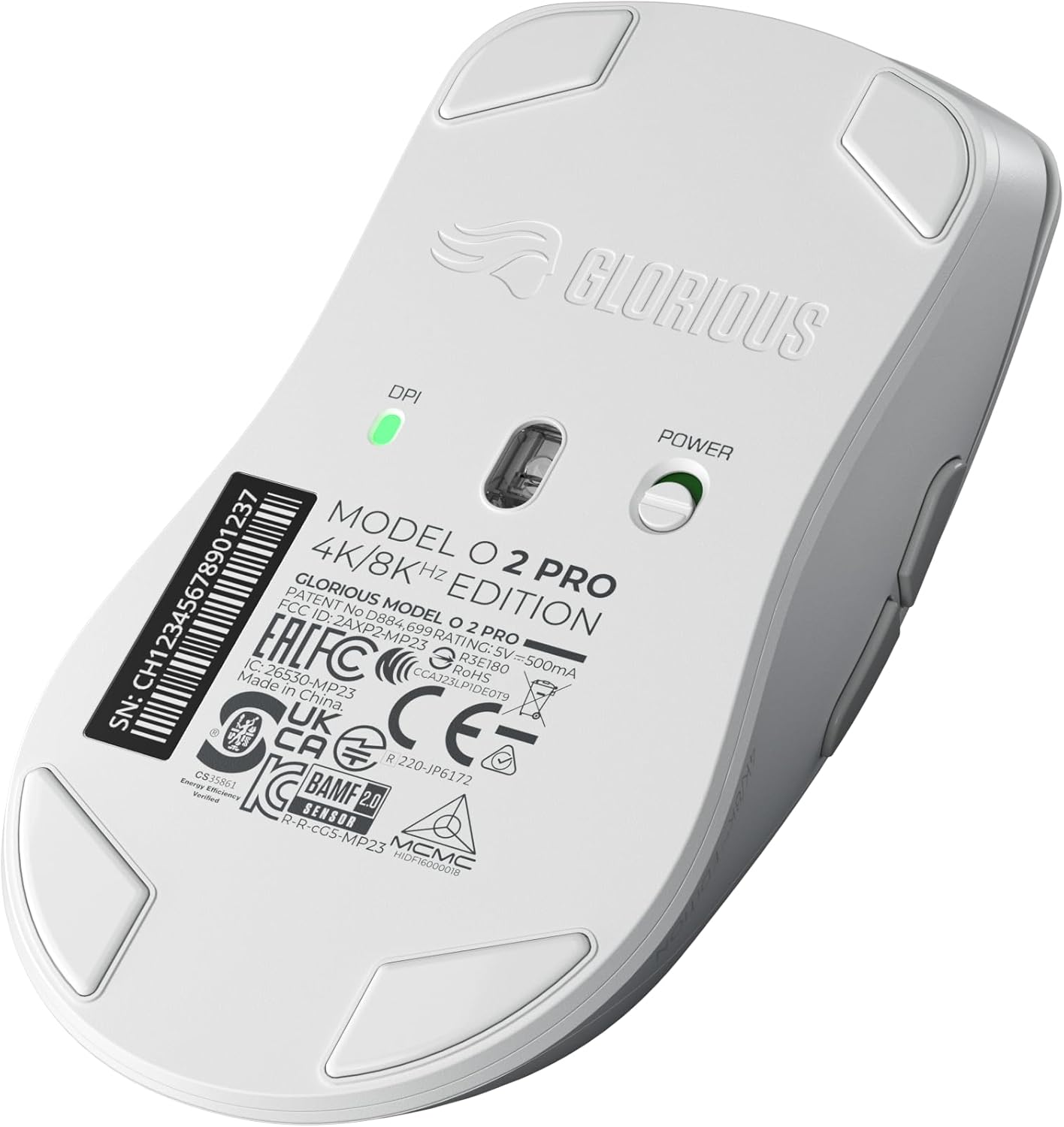 GLORIOUS Gaming Model O 2 Pro 4K/8K Ratón Gaming inalámbrico – 2,4 GHz 1 ms de retardo, sondeo 4K/8K, 100M clics, 59 g Ultraligero, Gran batería, Sensor PPP 26K, RGB, ambidiestro, 6 Botones – Blanco 13