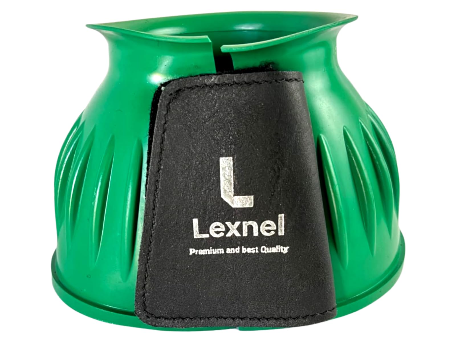 Lexnel Rubber Horse Bell Boots – Durable Overreach Protection & Secure Hook-and-Loop Closure (XL-Green)