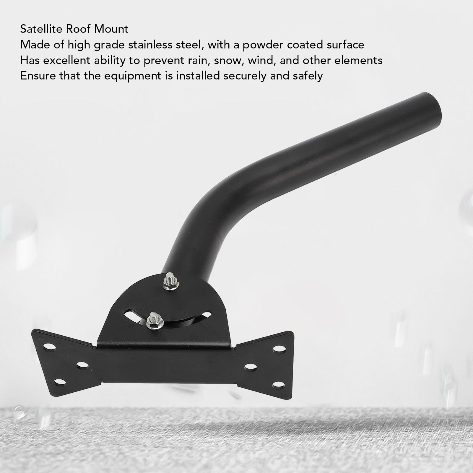 Support de Poteau Universel PoleJ pour Antenne V2 et Kit Internet Support de Verrouillage à Pivot Réglable pour Montage Mural, Avant-toit Ou Sur Toit