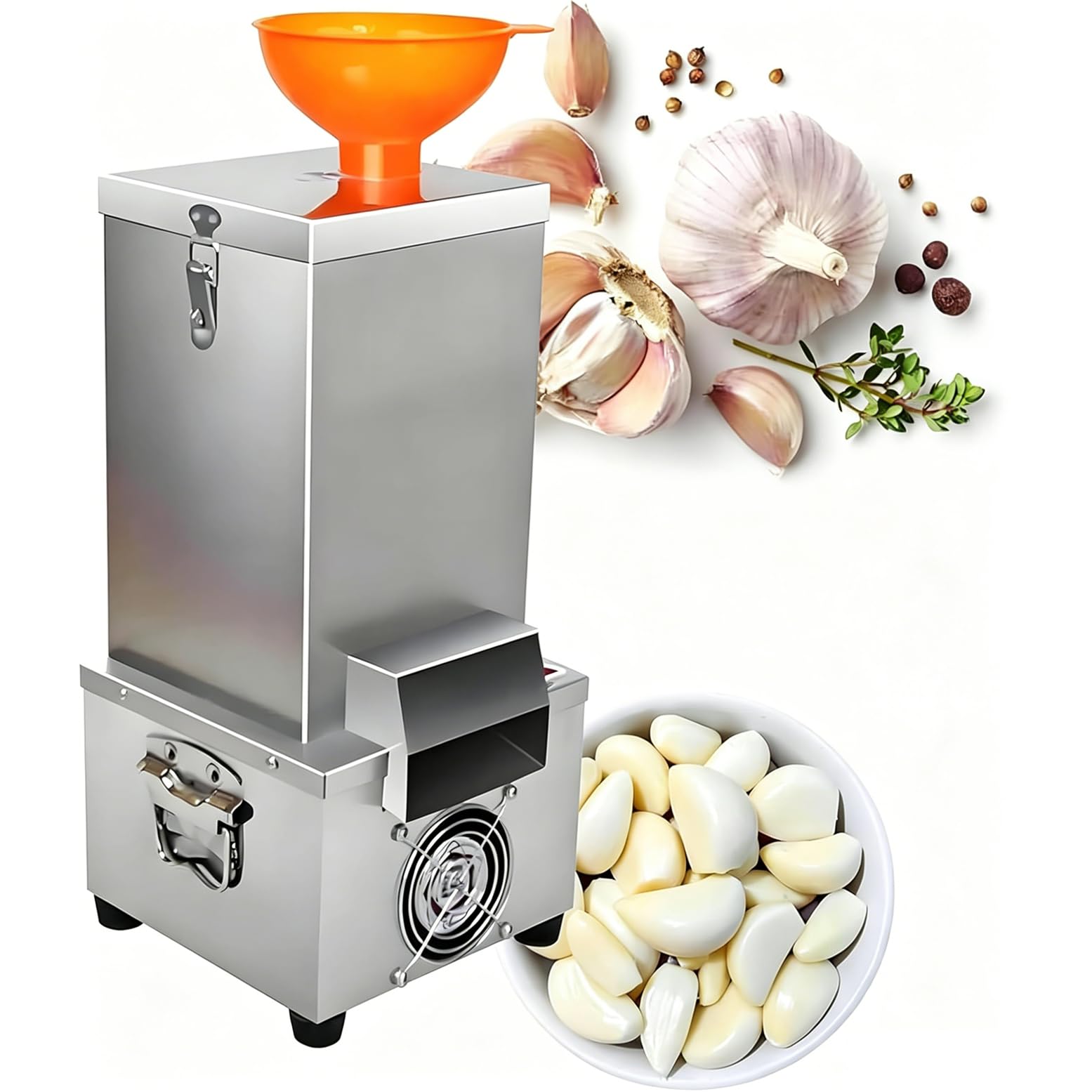Nuxyyds Automatic Garlic Peeler Machine, Electric Garlic Separator, Commercial Whole Garlic Peeling Machine for Restaurants & Kitchens, 25KG/H Capacity