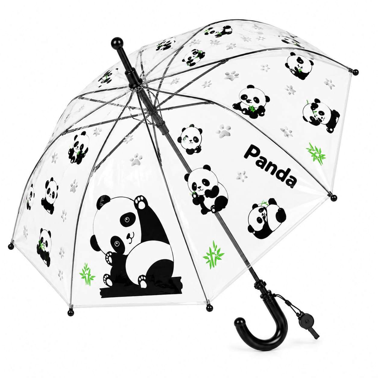 Transparent Panda Print Kids Umbrella-image-24